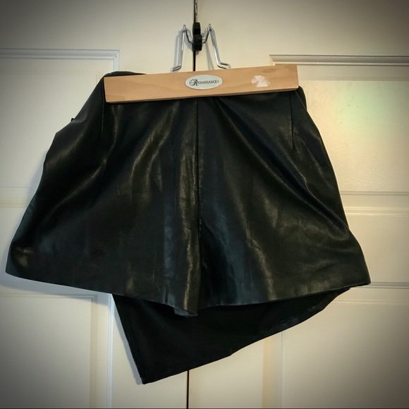 Studded Vegan Leather Skorts - Picture 3 of 3